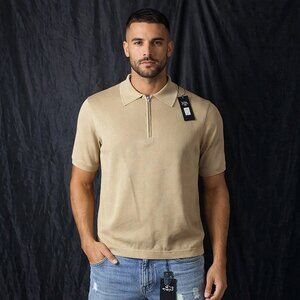 Men’s Quarter Zip Polo Pullover Size Medium Casual Golf Sweater